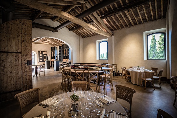 Castello del Terriccio, the hall of the Terraforte Restaurant