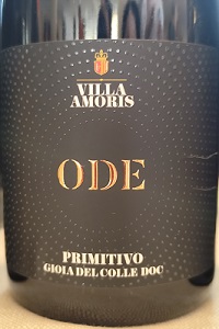 Gioia del Colle Primitivo Ode 2019 Villa Amoris