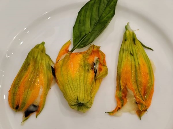 Ristorante Peppe Zullo, i fiori di zucca