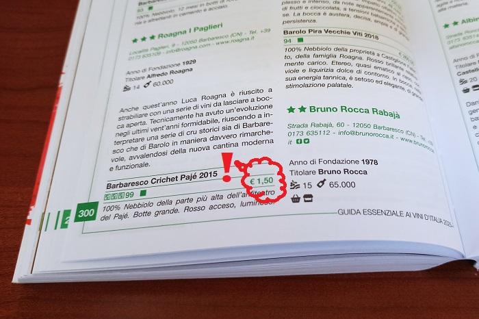 guida essenziale ai vini d'Italia 2025, errori eclatanti