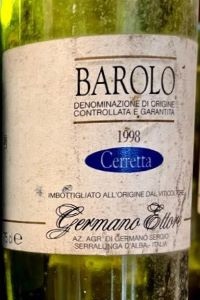 Barolo Cerretta 1998 Ettore Germano